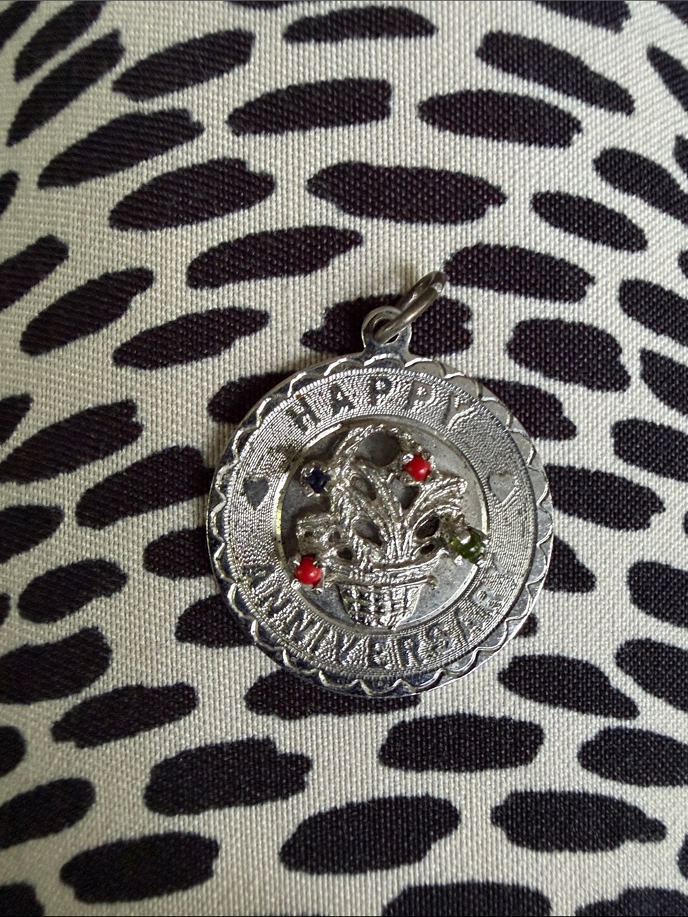 Vintage sterling anniversary charm